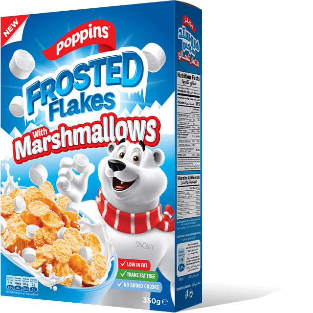 Poppins Frosted Flakes with Marshmallows 350g