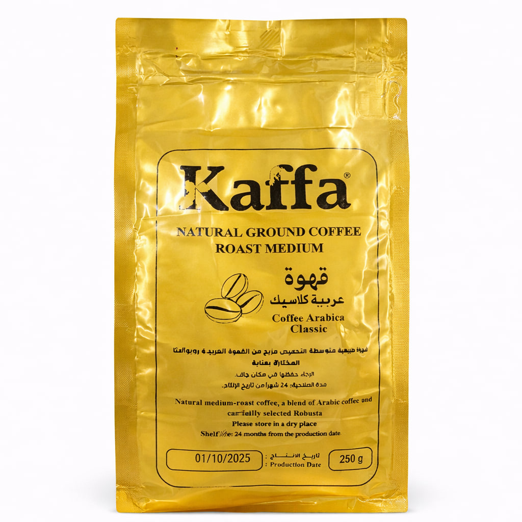 Kaffa Natural Ground Coffee Medium Roast 250g