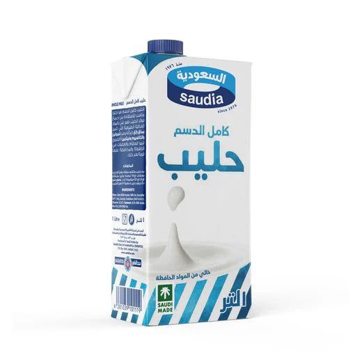 Saudia Full Fat Milk 1L