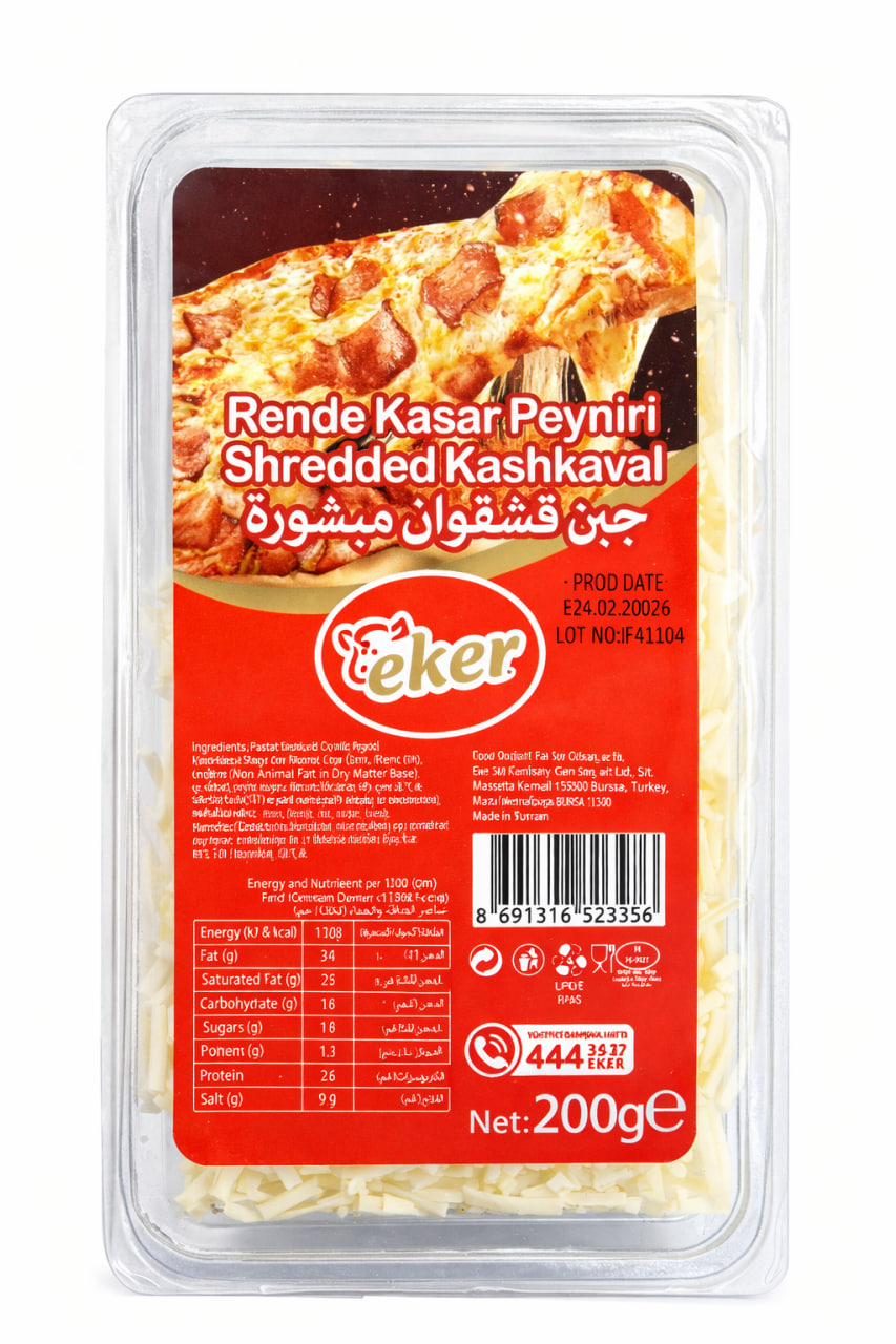 Eker Shredded Kashkaval Cheese 200g