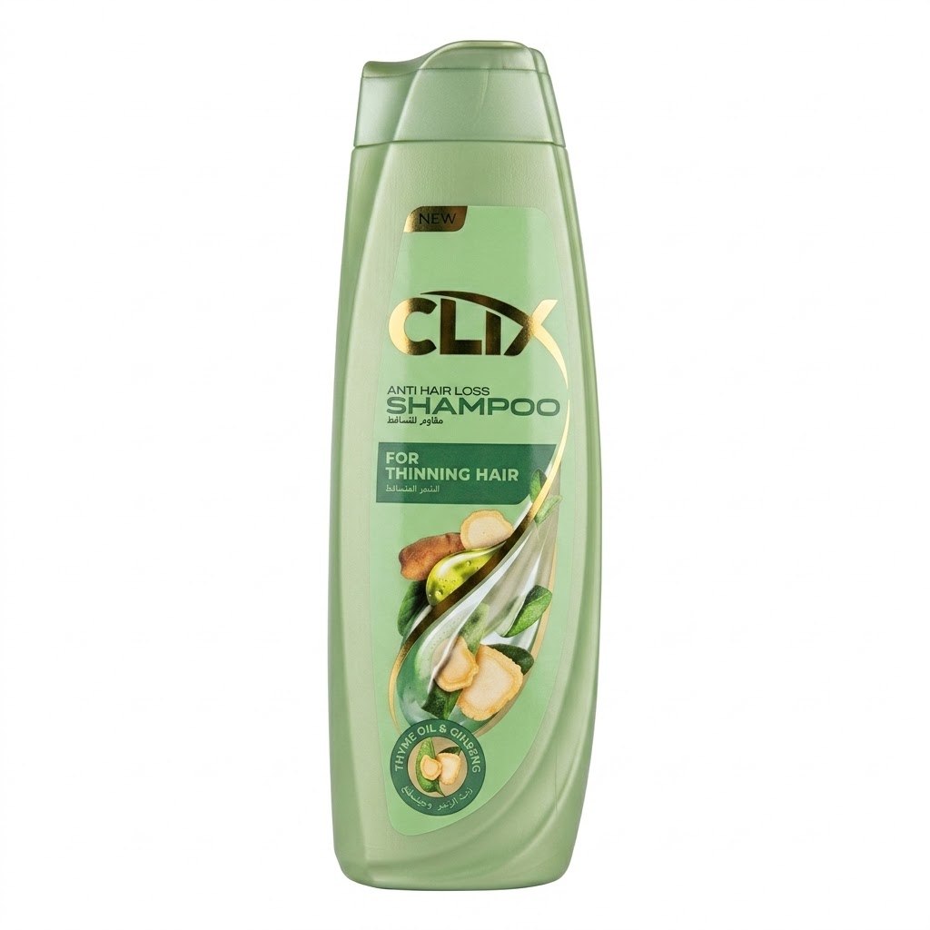 Clix Anti Hair Loss Shampoo for Thinning Hair with Thyme Oil & Ginseng 600ml