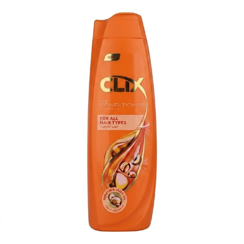 Clix Hair Conditioner for All Hair Types with Keratin & Olive Oil 600ml