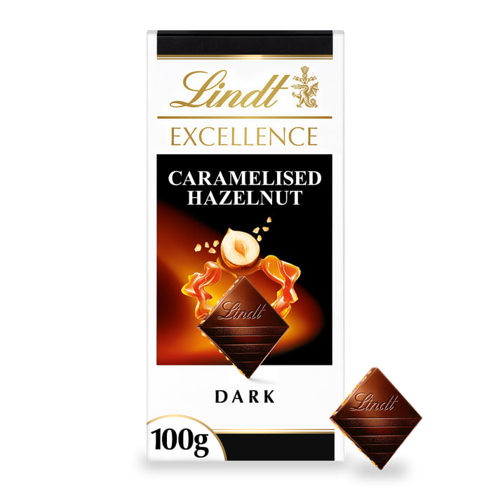 Lindt Excellence Caramelised Hazelnut Dark Chocolate100g