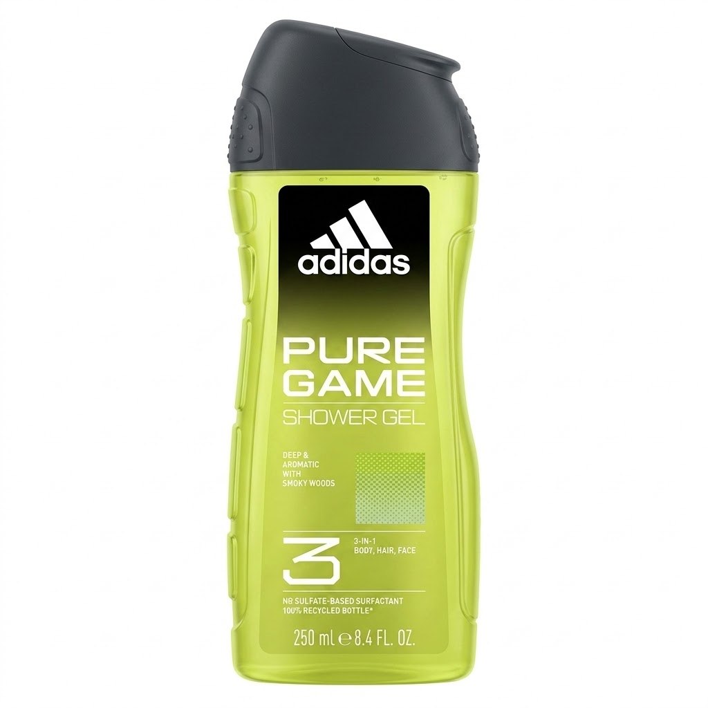Adidas Pure Game 3-in-1 Shower Gel (Body, Hair, Face)250ml