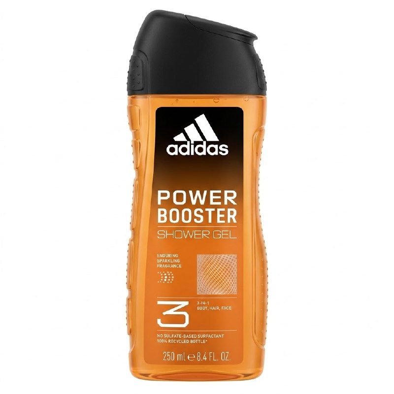 Adidas Power Booster 3-in-1 Shower Gel (Body, Hair, Face)250ml