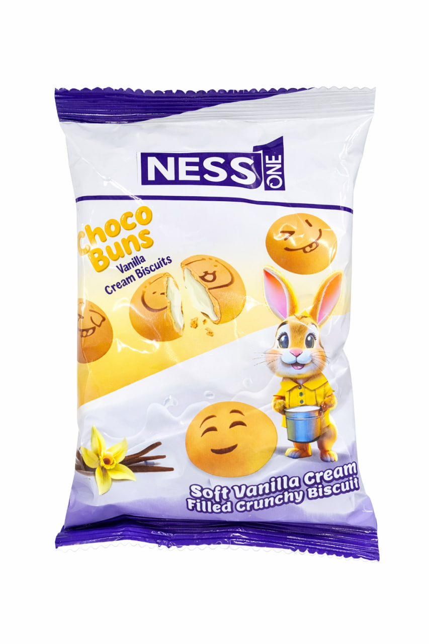 Ness 1 Choco Buns Vanilla Cream Biscuits