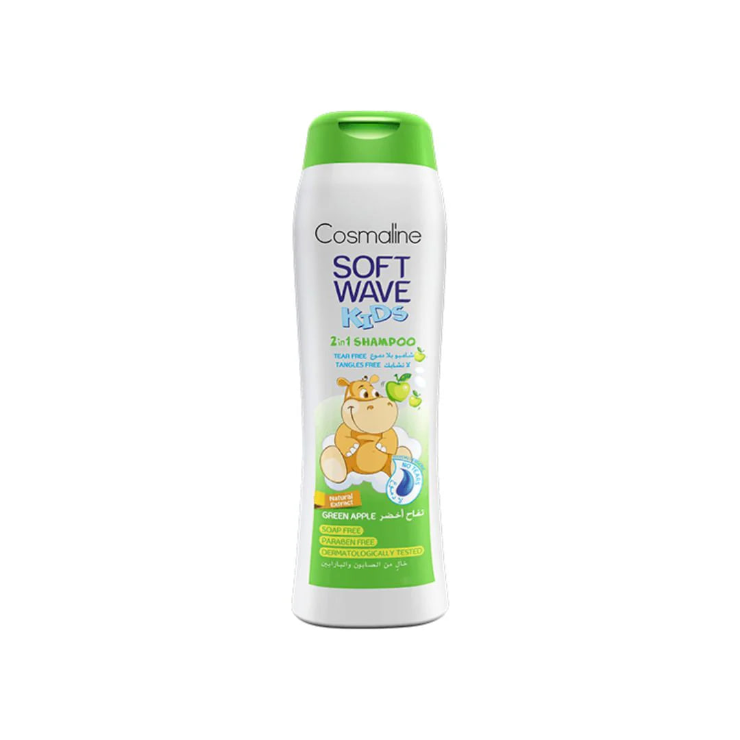 Cosmaline Soft Wave Kids 2 in 1 Shampoo Green Apple 400ml