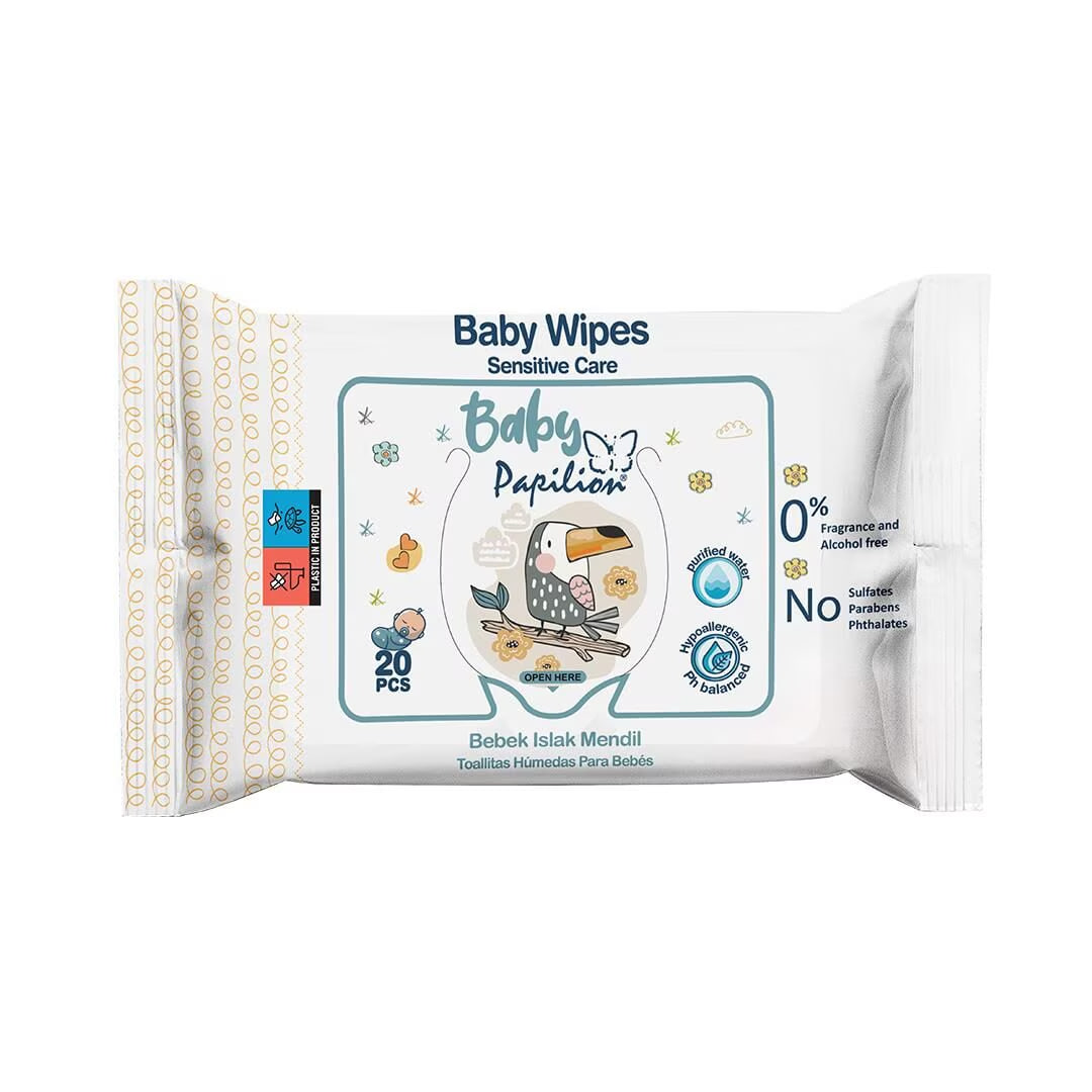 Baby Papilion Baby Wipes Sensitive Care 20 pcs